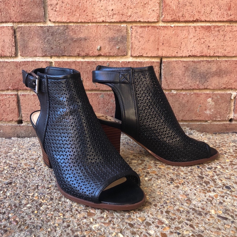 Sam Edelman peep toe black heels